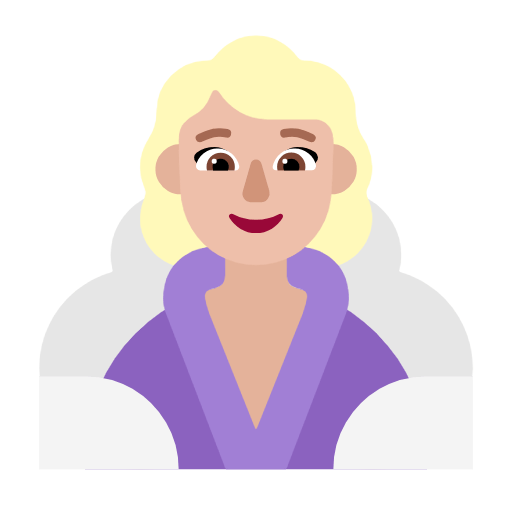 🧖🏼‍♀️ Emoji Mulher Na Sauna: Pele Morena Clara na Microsoft Windows 11 23H2.