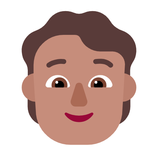 🧑🏽 Emoji Persona Adulta: Tono De Piel Medio en Microsoft Windows 11 23H2.