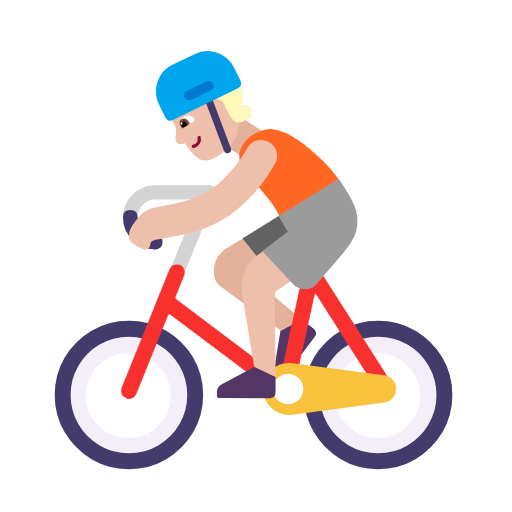 Emoji 🚴🏼 Ciclista: Carnagione Abbastanza Chiara su Microsoft Windows 11 23H2.