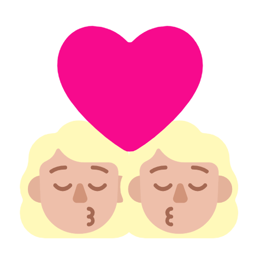 Emoji 👩🏼‍❤️‍💋‍👩🏼 Bacio Tra Coppia - Donna: Carnagione Abbastanza Chiara, Donna: Carnagione Abbastanza Chiara su Microsoft Windows 11 23H2.