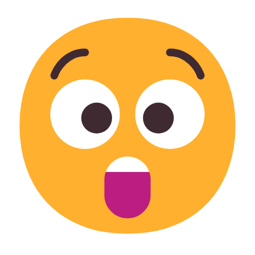Emoji 😲 Faccina Stupita su Microsoft Windows 11 23H2.