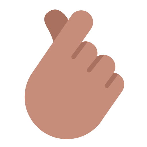 🫰🏽 Emoji Hand Mit Zeigefinger Und Daumen Gekreuzt: mittlere Hautfarbe Microsoft Windows 11 23H2.