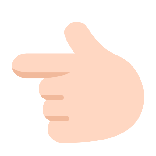 👈🏻 Emoji Dorso Da Mão Com Dedo Indicador Apontando Para A Esquerda: Pele Clara na Microsoft Windows 11 23H2.
