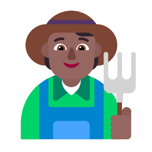 Emoji 🧑🏾‍🌾 Agricoltore: Carnagione Abbastanza Scura su Microsoft Windows 11 23H2.