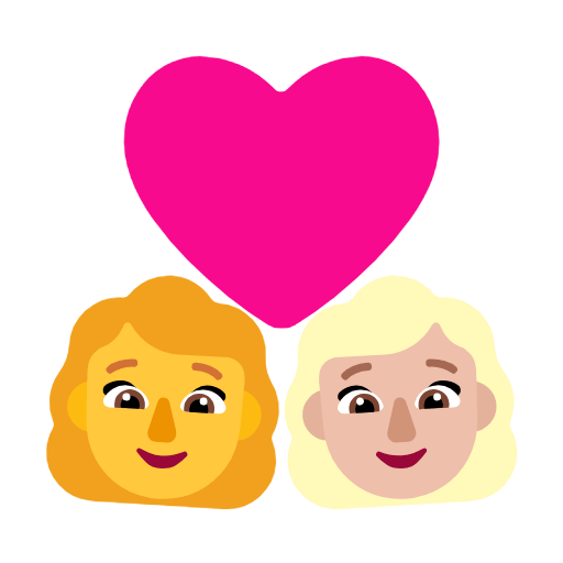 👩‍❤️‍👩🏼 Emoji Pareja Enamorada - Mujer, Mujer: Tono De Piel Claro Medio en Microsoft Windows 11 23H2.