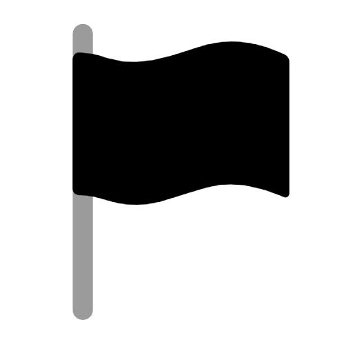 🏴 Emoji Bandera Negra en Microsoft Windows 11 23H2.