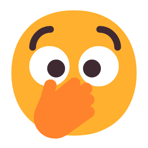 🫢 Emoji Cara Con Los Ojos Abiertos Y La Mano Sobre La Boca en Microsoft Windows 11 23H2.