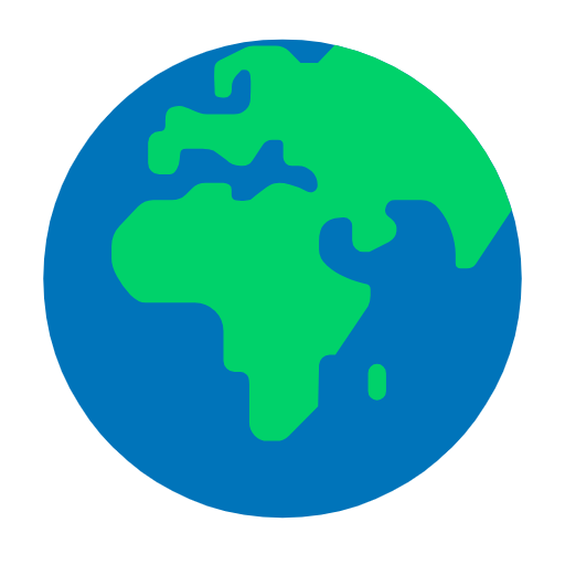 Émoji 🌍 Globe Tourné Sur L’Afrique Et L’Europe sur Microsoft Windows 11 23H2.
