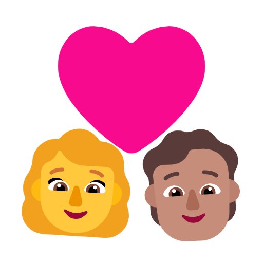 👩‍❤️‍🧑🏽 Emoji Pareja Enamorada: Mujer, Persona, Sin tono de piel, Tono De Piel Medio en Microsoft Windows 11 23H2.
