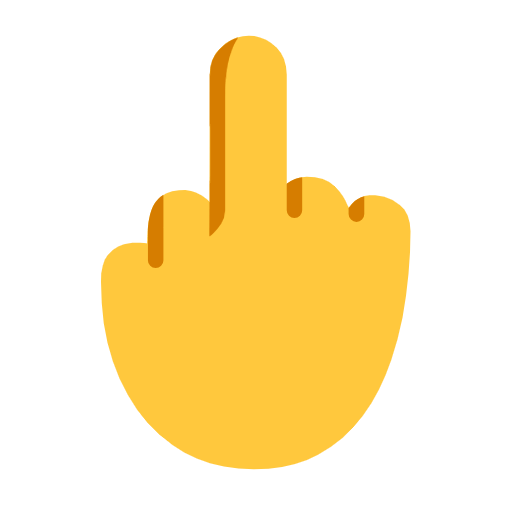 🖕 Emoji Dedo Corazón Hacia Arriba en Microsoft Windows 11 23H2.