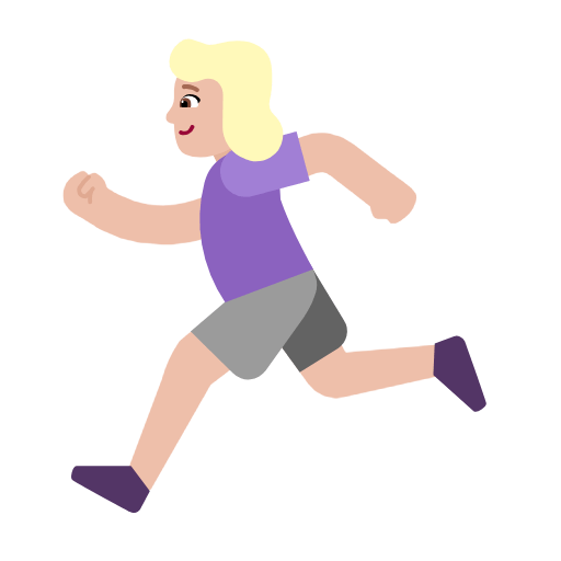🏃🏼‍♀️ Emoji Mujer Corriendo: Tono De Piel Claro Medio en Microsoft Windows 11 23H2.