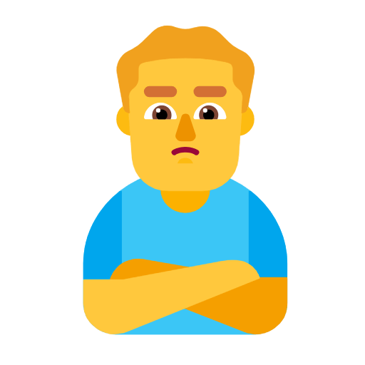 🙎‍♂️ Emoji Homem Fazendo Bico na Microsoft Windows 11 23H2.