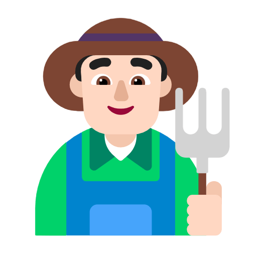 Emoji 👨🏻‍🌾 Contadino: Carnagione Chiara su Microsoft Windows 11 23H2.