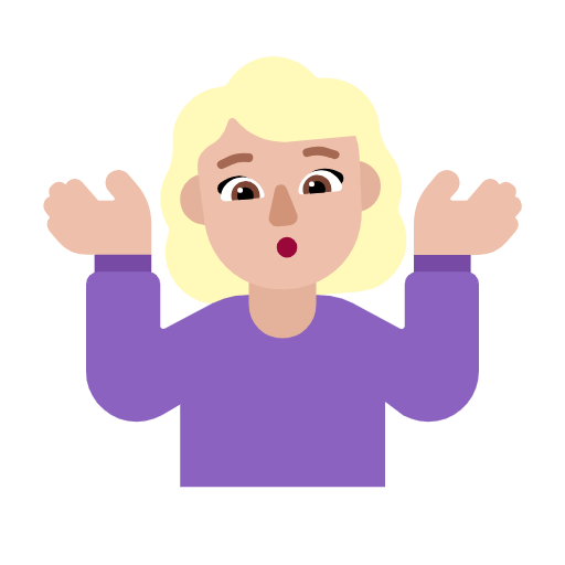 Emoji 🤷🏼‍♀️ Donna Che Scrolla Le Spalle: Carnagione Abbastanza Chiara su Microsoft Windows 11 23H2.