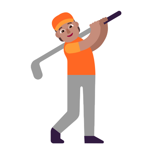 Emoji 🏌🏽 Persona Che Gioca A Golf: Carnagione Olivastra su Microsoft Windows 11 23H2.