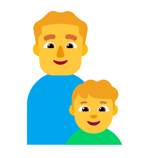 Emoji 👨‍👦 Famiglia: Uomo E Bambino su Microsoft Windows 11 23H2.