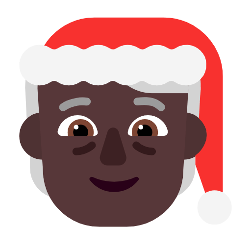 Emoji 🧑🏿‍🎄 Santa Claus: Carnagione Scura su Microsoft Windows 11 23H2.