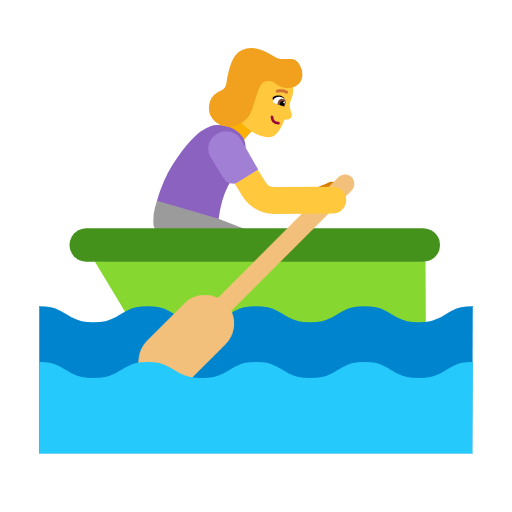 Emoji 🚣‍♀️ Donna In Barca A Remi su Microsoft Windows 11 23H2.