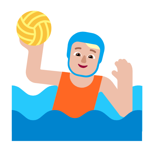 🤽🏼 Emoji Persona Jugando Al Waterpolo: Tono De Piel Claro Medio en Microsoft Windows 11 23H2.