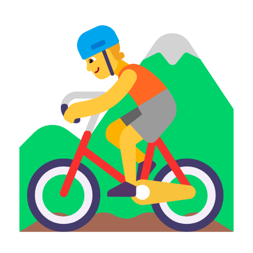 Emoji 🚵 Ciclista Di Mountain Bike su Microsoft Windows 11 23H2.
