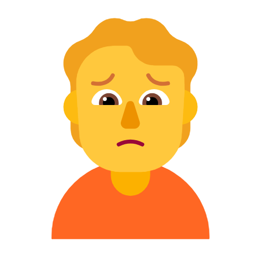 Emoji 🙍 Persona Corrucciata su Microsoft Windows 11 23H2.