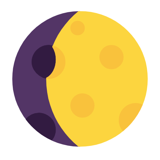 🌔 Emoji Luna Gibosa Creciente en Microsoft Windows 11 23H2.