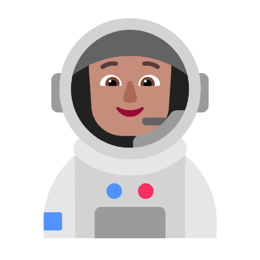 Emoji 🧑🏽‍🚀 Astronauta: Carnagione Olivastra su Microsoft Windows 11 23H2.