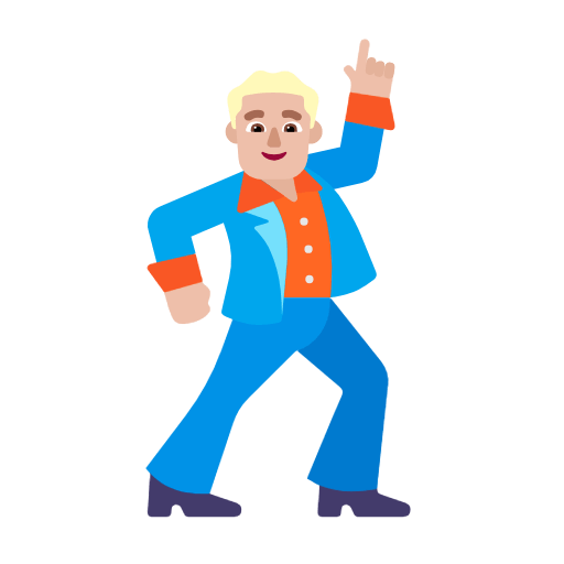 🕺🏼 Emoji Hombre Bailando: Tono De Piel Claro Medio en Microsoft Windows 11 23H2.