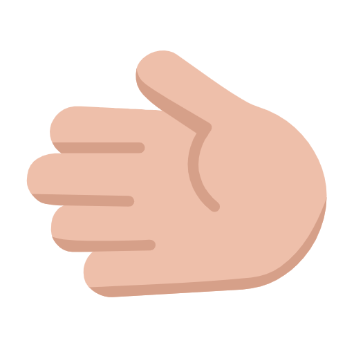 🫲🏼 Emoji Linke Hand: mittelhelle Hautfarbe Microsoft Windows 11 23H2.