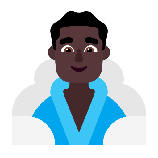 🧖🏿‍♂️ Emoji Mann in Dampfsauna: dunkle Hautfarbe Microsoft Windows 11 23H2.