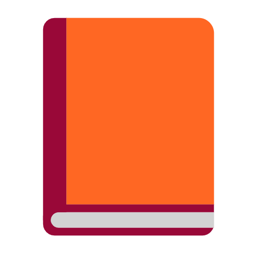 📙 Emoji orangefarbenes Buch Microsoft Windows 11 23H2.