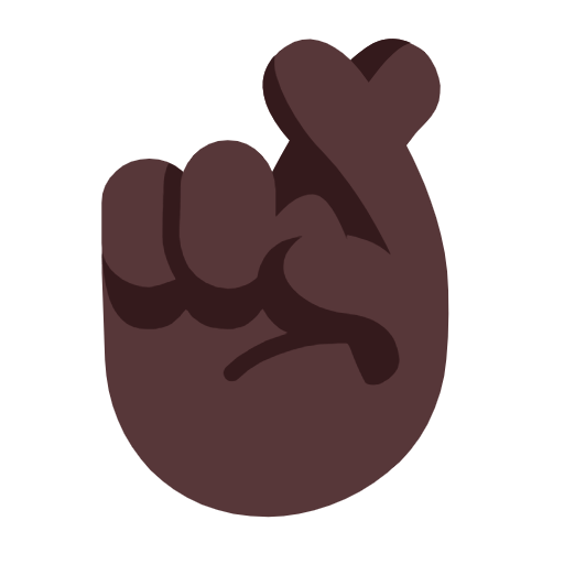 🤞🏿 Emoji Hand mit gekreuzten Fingern: dunkle Hautfarbe Microsoft Windows 11 23H2.