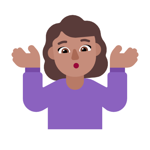 🤷🏽‍♀️ Emoji Mujer Encogida De Hombros: Tono De Piel Medio en Microsoft Windows 11 23H2.
