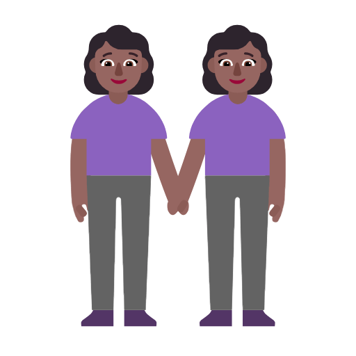 Emoji 👭🏾 Due Donne Che Si Tengono Per Mano: Carnagione Abbastanza Scura su Microsoft Windows 11 23H2.