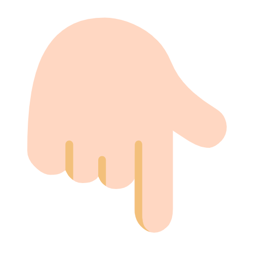👇🏻 Emoji nach unten weisender Zeigefinger: helle Hautfarbe Microsoft Windows 11 23H2.