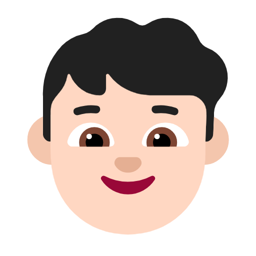 Emoji 👦🏻 Bambino: Carnagione Chiara su Microsoft Windows 11 23H2.