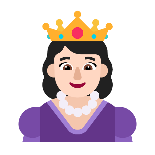 Emoji 👸🏻 Principessa: Carnagione Chiara su Microsoft Windows 11 23H2.