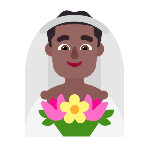 Emoji 👰🏾‍♂️ Sposo Con Velo: Carnagione Abbastanza Scura su Microsoft Windows 11 23H2.