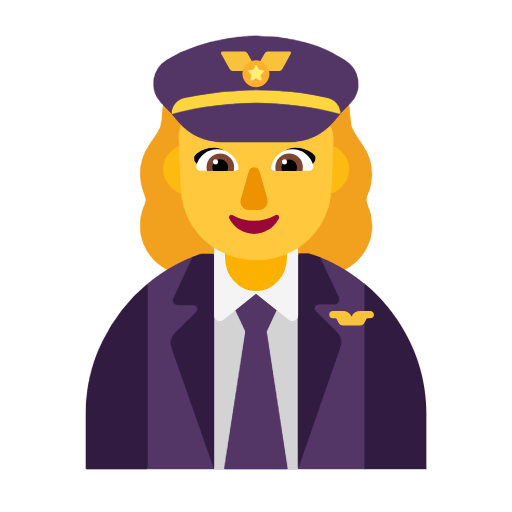 👩‍✈️ Emoji Piloto Mujer en Microsoft Windows 11 23H2.