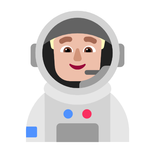 👨🏼‍🚀 Emoji Astronauta Hombre: Tono De Piel Claro Medio en Microsoft Windows 11 23H2.