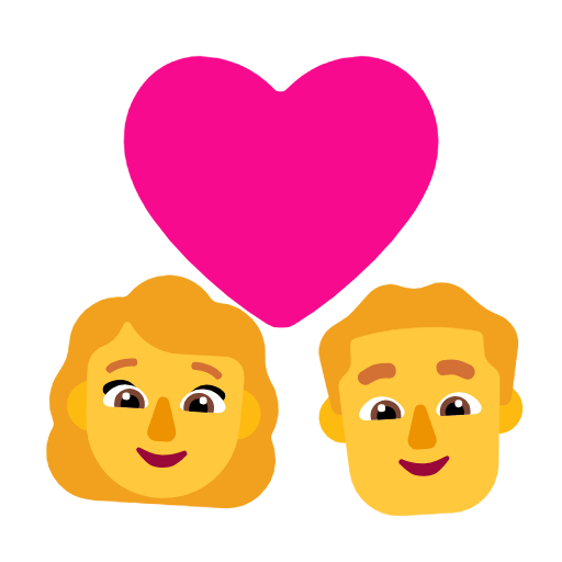 Emoji 👩‍❤️‍👨 Coppia Con Cuore: Donna E Uomo su Microsoft Windows 11 23H2.