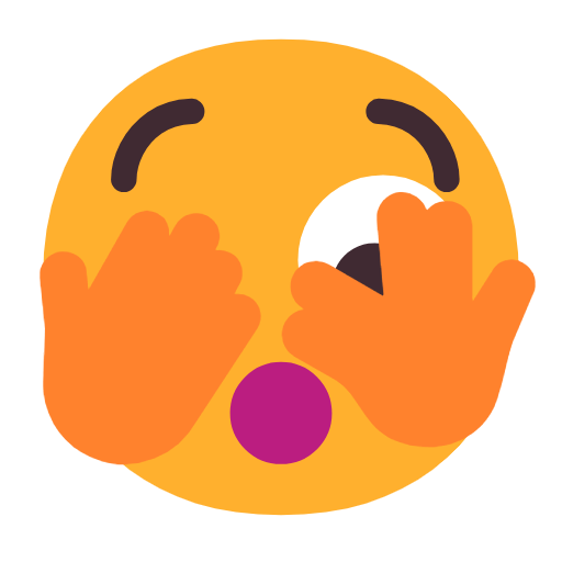 Emoji 🫣 Faccia Con Occhi Sbirciati su Microsoft Windows 11 23H2.