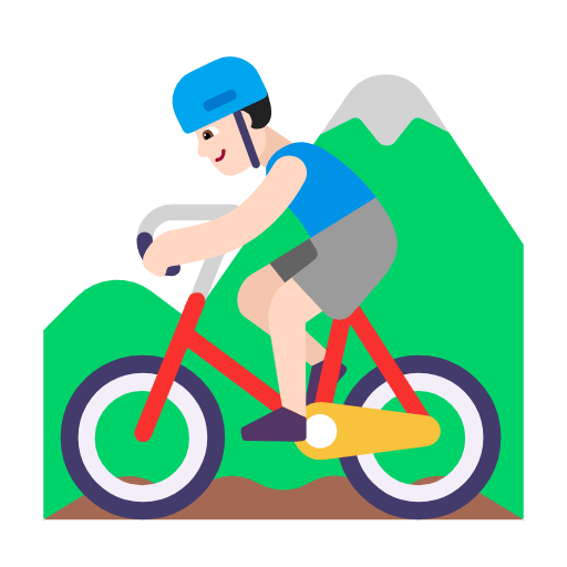 🚵🏻‍♂️ Emoji Homem Fazendo Mountain Bike: Pele Clara na Microsoft Windows 11 23H2.