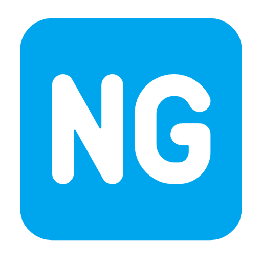 🆖 Emoji Großbuchstaben NG in blauem Quadrat Microsoft Windows 11 23H2.
