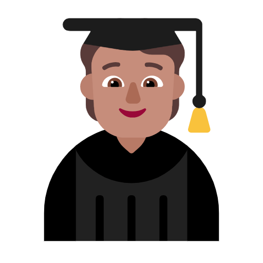 Emoji 🧑🏽‍🎓 Studente: Carnagione Olivastra su Microsoft Windows 11 23H2.