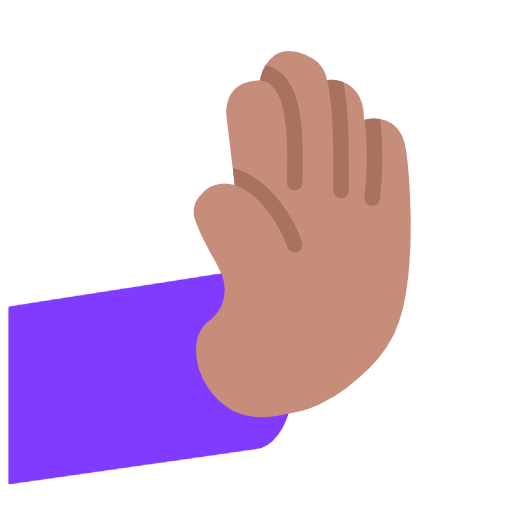 🫸🏽 Emoji Nach Rechts Drückende Hand: Mittlere Hautfarbe Microsoft Windows 11 23H2.
