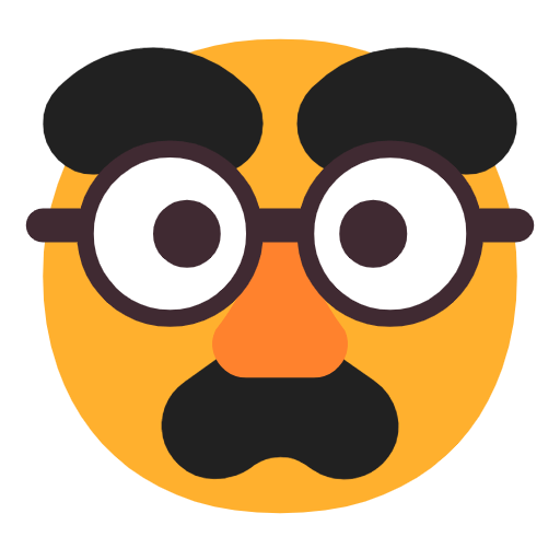 Emoji 🥸 Faccina Travestita su Microsoft Windows 11 23H2.