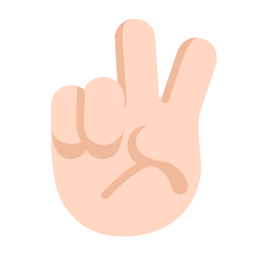 ✌🏻 Emoji Mão Em V De Vitória: Pele Clara na Microsoft Windows 11 23H2.