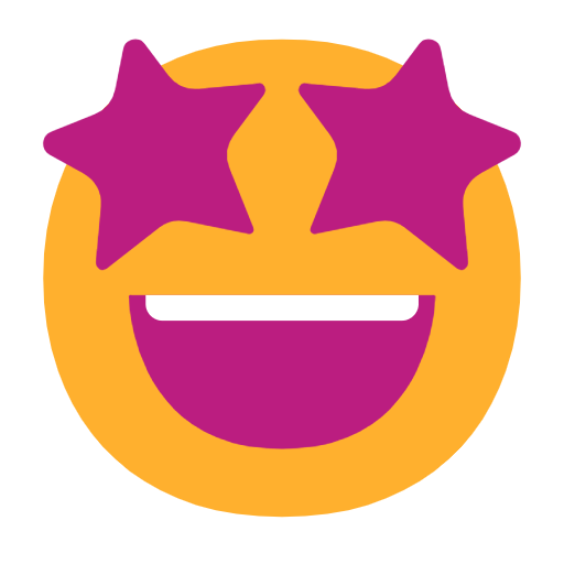 🤩 Emoji Cara Sonriendo Con Estrellas en Microsoft Windows 11 23H2.