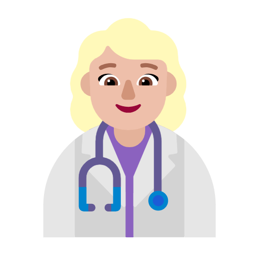 👩🏼‍⚕️ Emoji Profesional Sanitario Mujer: Tono De Piel Claro Medio en Microsoft Windows 11 23H2.
